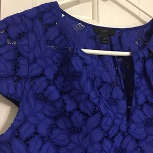 J.Crew size 4 blue cap sleeve blouse